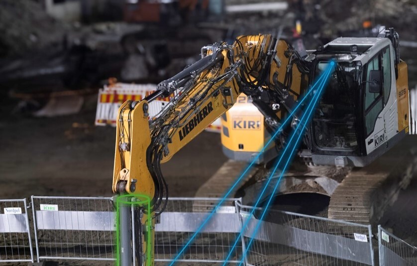 Render of Operview's technology transfer proposal, using an ITER remote vision system for an excavator.